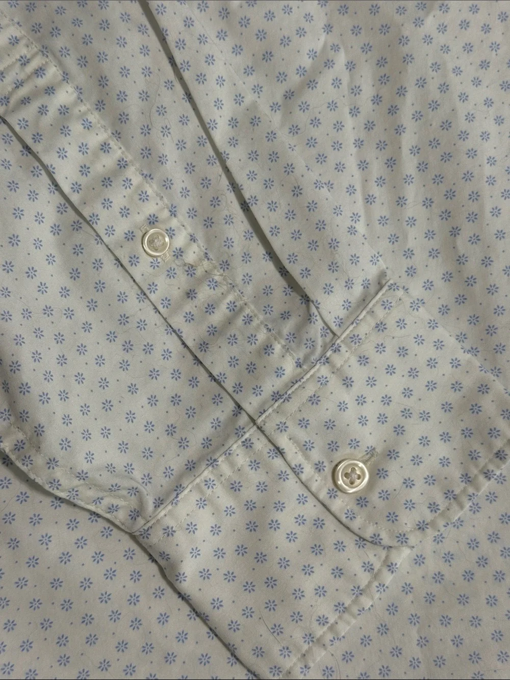 J. Crew White Button-Down Shirt with Subtle Microprint - Picture 4 of 6